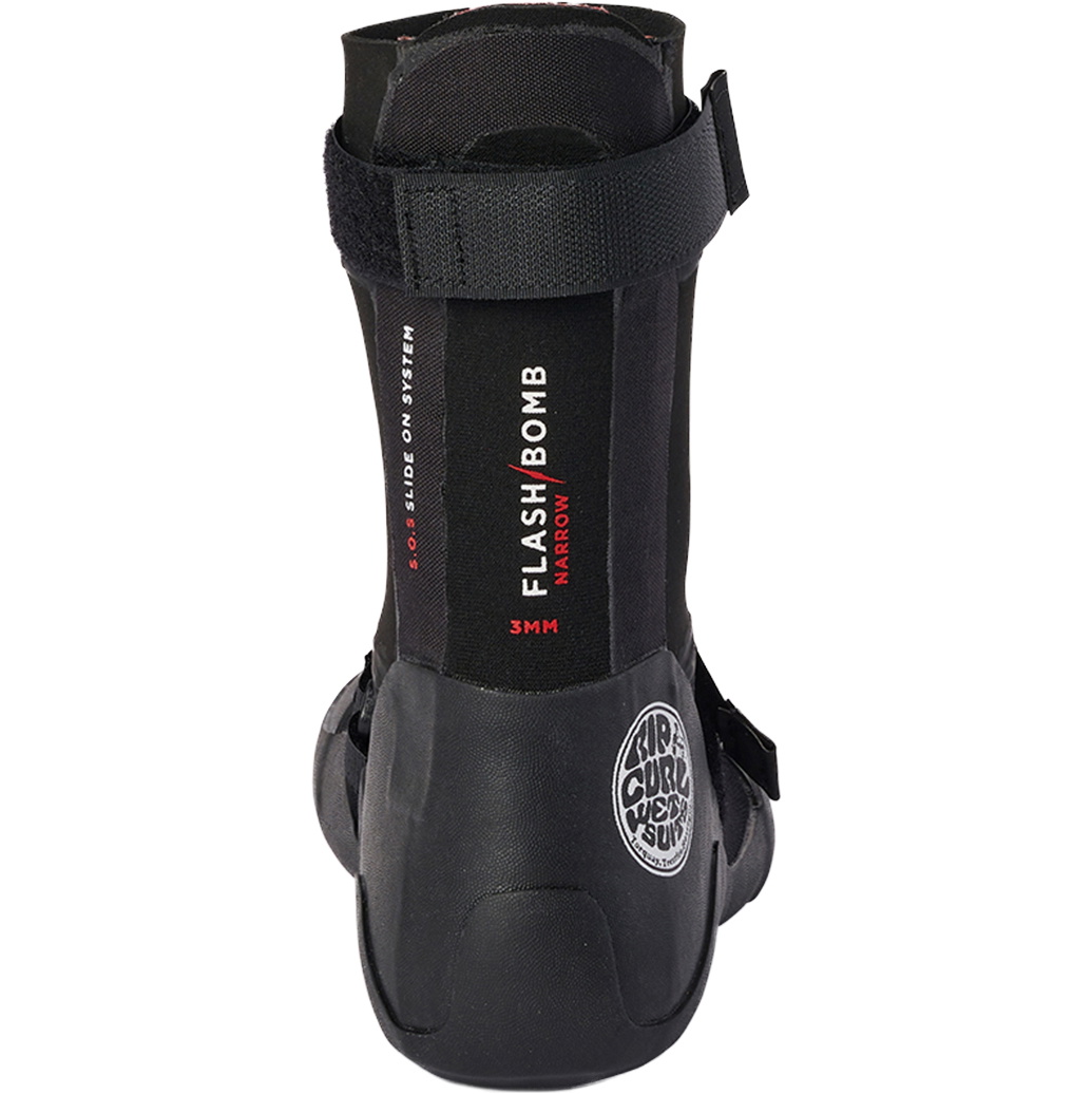 2026 Rip Curl Flashbomb 3mm Narrow Split Toe Neoprenanzug Stiefel 118MSA - Schwarz